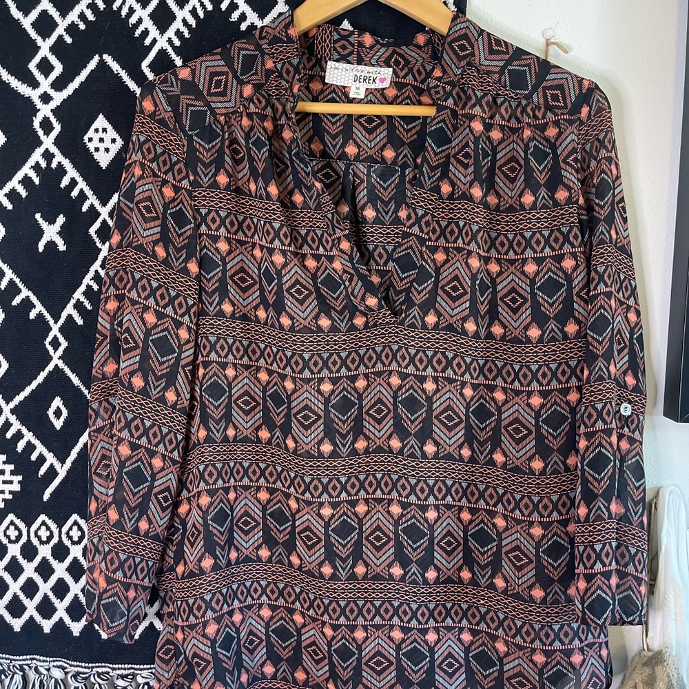 Polyester Print Top - Picture 3 of 6